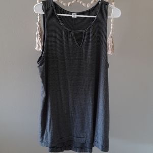 Striped luxe tank top